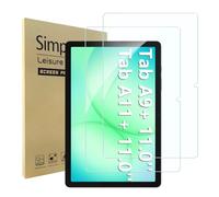 Simpeak 2 Pack Pellicola Protettiva Compatibile con Samsung Galaxy A11 Plus/Tab A9+ / A9 Plus 11.0'', Vetro Temperato Protezioni Schermo HD [Anti-graffio]