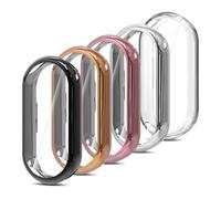 Simpeak 5 Pezzi Cover Compatibile con Xiaomi Smart Band 10, Custodia Caso in Gel Silicone TPU con Pellicola Protettiva Anti-Graffio Full Protezione