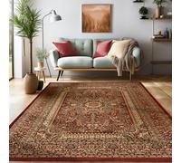 SIMPEX Tappeti a pelo corto, Design orientale, Tappeto Rosso, 80 x 150 cm, Tappeti in stile orientale, Tappeto soggiorno