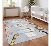 SIMPEX Tappeti per bambini, Gioco della campana, Tappeto Grigio, 140 x 200 cm, Tappeti per bambini, Tappeto camera dei bambini
