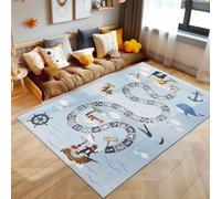 SIMPEX Tappeti per bambini, Tema dei pirati, Tappeto Blu, 160 x 230 cm, Tappeti per bambini, Tappeto camera dei bambini