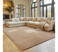 SIMPEX Tappeto Beige 200x280 cm Tappeto a Pelo Corto Lavabile, Antiscivolo e Morbido, Design Monocromatico Moderno per Soggiorno, Camera da Letto, Cucina e Cameretta