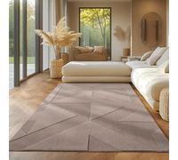 SIMPEX, Tappeto Beige Monocromatico Stile Boho Scandinavo 160x230 cm, Tappeto Decorativo Morbido e Facile da Mantenere, Lavabile, Effetto 3D, Per Soggiorno e Camera da Letto