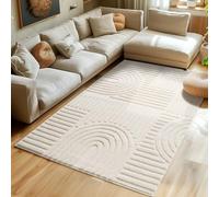 SIMPEX Tappeto Crema 280x370 cm, Extra Large Shaggy Pelo Lungo, Morbido e Accogliente, Tappeto Soggiorno Boho Scandinavo