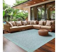 SIMPEX Tappeto da Esterno per Terrazza, Balcone e Giardino, Tappeto da Cucina Monocolore, Tappeto Lavabile in Varie Misure e Colori Blu, 60 x 100 cm