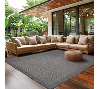 SIMPEX Tappeto Indoor Outdoor 80x150 cm passatoia nera lavabile impermeabile facile da pulire tessitura piatta per corridoio ingresso balcone terrazza giardino e cucina