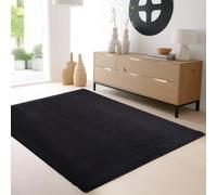 SIMPEX Tappeto Lavabile a Pelo Corto 140x200 cm Nero Moderno