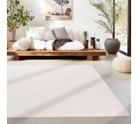 SIMPEX Tappeto Lavabile a Pelo Corto 160x230 cm Crema Moderno