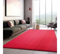 SIMPEX Tappeto Lavabile a Pelo Corto 160x230 cm Rosso Moderno