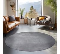 SIMPEX Tappeto Lavabile a Pelo Corto Rotondo 200 cm Grigio