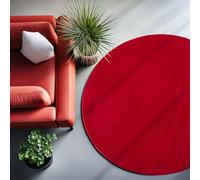 SIMPEX Tappeto Lavabile a Pelo Corto Rotondo 200 cm Rosso