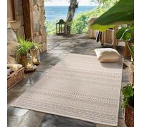 SIMPEX Tappeto Outdoor Beige 80x150 cm Passatoia Resistente alle Intemperie UV Facile da Pulire Design Scandinavo Boho per Cucina Balcone Terrazza