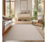 SIMPEX Tappeto Salotto 200x290 cm Beige Tinta Unita Bouclé Anelli Stile Scandinavo Moderno Morbido Resistente Facile da Pulire Grande Tappeto per Soggiorno Sala da Pranzo Camera