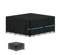 SIMPHAUS Copertura Mobili da Giardino 200x200x85cm Copri Tavolo da Esterno Impermeabile Telo Copertura Tavolo da Giardino Copertura per SPA,Mobili da Esterno per Balcone Anti-UV Tessuto Oxford 420D