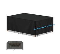 SIMPHAUS Copertura per Mobili Giardino Copri Tavolo da Esterno Impermeabile Copertura per Esterno Antivento Anti-UV Tessuto Oxford 420D Copertura Tavoli da Esterno 200x80x70cm