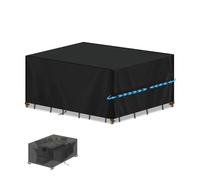 SIMPHAUS Copri Tavolo da Esterno Impermeabile Copertura Balconi da Esterno Copertura per Giardino Esterno,Mobile per Esterno Balcone Antivento Anti-UV Tessuto Oxford 420D 180x130x90cm