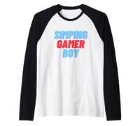 Simping Gamer Boy Simp Meme for Gamers Who Simp Cute Egirls Maglia con Maniche Raglan