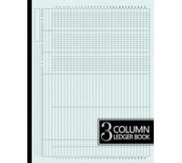 Simple 3 Column Ledger Notebook: Clean Horizontal Record Book for Income, Expense and Balance Tracking for Personal Finance and Small Business (100 Pages)
