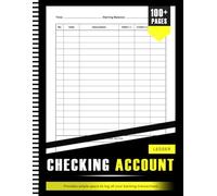 Simple Accounting Ledger Book And Check Registers For Personal Checkbook Bookkeeping