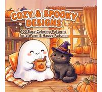Simple and Easy Kawaii Autumn Pages with Friendly Ghosts, Cute Bats, and Wholesome Fall Vibe Scenes for Adults and Kids