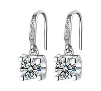 Simple and Fashionable Temperament Simulation Moissanite Snowflake Earrings Zircon Orecchini Female Jewelry Orecchini a stella, Taglia unica, lega di zinco, Nessuna pietra preziosa