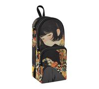 Simple Art Gorilla Nylon 3 Scomparti Matite Borse Per La Scuola Grande Capacità Astuccio Con Cerniera Cancelleria per Adolescenti Forniture scolastiche 1600ml