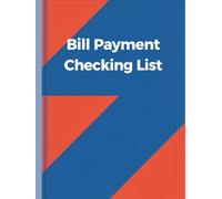 Simple Bill Checking List Notebook: A Monthly Bill Tracker for Easy Payment Management