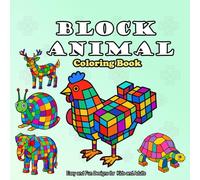 Simple Block Animals Coloring Book: Fun and Easy Animal Shapes for All ages