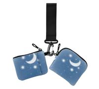 Simple Blue Sky - Portafoglio doppio da donna, per biglietti da visita, alla moda, con cinturino da polso, confezione da 2, Semplice cielo blu, 1 size, Casual