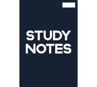 Simple Blue Study Notebook: Navy Blue Cover with White Wording, 100 x 8mm Lined Pages, 6x9 inches... Great for General Note Taking or Tasks