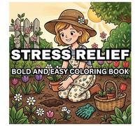 Simple & Bold Coloring Book: Relaxing Animal and Flower Designs - Stress Relief for Kids and Adults