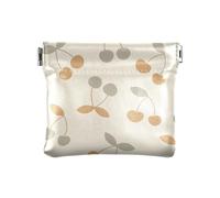 Simple Cherries - Portamonete da donna in pelle retrò minimalista con ciliegie, borsa per il trucco, borsa per donne, ragazzi e ragazze, semplice ciliegie retrò minimalista, 1 taglia, alla moda,