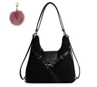 Simple Commute Underarm Bag,Large Suede Shoulder Bags with Zipper,Fashion Retro Slouchy Crossbody Bag