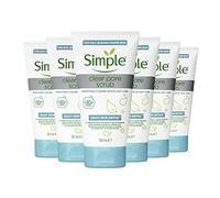 Simple Daily Skin Detox - Scrub per pori trasparenti, 150 ml, confezione da 6