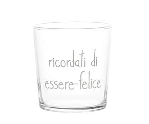 SIMPLE DAY BICCHIERE RICORDATI DI ESSERE FELICE 35 CL