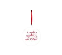 Simple Day Living & Lifestyle Pallina in vetro I regali aspettano sotto l'albero rosso, Ø15 cm Pallina in vetro I regali aspettano sotto l'albero rosso, Ø15 cm