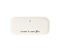 Simple Day Living & Lifestyle Piatto rettagolare Ricordati di essere felice 31.8x15 cm Piatto rettagolare Ricordati di essere felice 31.8x15 cm