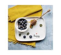 Simple Day Living & Lifestyle Piatto rettangolare happy 20x15,5 cm Piatto rettangolare Happy 20x15,5 cm