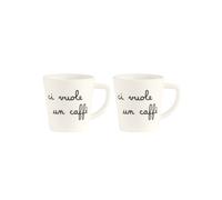 Simple Day Living & Lifestyle Set 2 tazzine in gres ci vuole un caffè Set 2 tazzine in gres ci vuole un caffè
