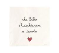 Simple Day Living & Lifestyle Set 20 tovaglioli in carta Che bello chiacchierare a tavola Set 20 tovaglioli in carta Che bello chiacchierare a tavola