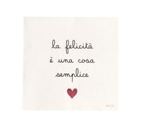 Simple Day Living & Lifestyle Set 20 tovaglioli in carta La felicità è una cosa semplice Set 20 tovaglioli in carta La felicità è una cosa semplice
