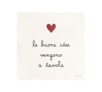 Simple Day Living & Lifestyle Set 20 tovaglioli in carta Le buone idee vengono a tavola Set 20 tovaglioli in carta Le buone idee vengono a tavola