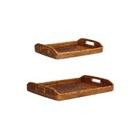 Simple Day Living & Lifestyle Set vassoi village in rattan naturale, dim. 50x36 cm e 42x30 cm Set vassoi Village in rattan naturale, dim. 50x36 cm e 42x30 cm