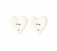 SIMPLE DAY SET 2 PIATTI CUORE 12 CM BE HAPPY