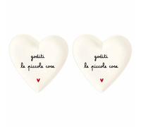 SIMPLE DAY SET 2 PIATTI CUORE 18 CM GODITI LE PICCOLE COSE
