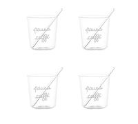 SIMPLE DAY SET 4 BICCHIERI ESPRESSO PAUSA CAFFE' BIANCO