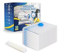 Simple Deluxe 10 sacchetti sottovuoto Jumbo con pompa a mano, sacchetti salvaspazio per trapunte, coperte, biancheria da letto, cuscini, vestiti