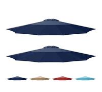 Simple Deluxe Confezione da 2 ombrelloni di ricambio per ombrelloni da esterni da 2,7 m, con 8 stecche, 2-2,7 m, 2P-tettoie blu scuro