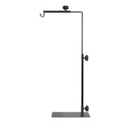 Simple Deluxe - Supporto per lampada rettile, regolabile da 16 a 32 pollici, supporto in metallo per luce di riscaldamento del terrario in vetro rettile, M: 32,4 x 11,2 pollici, nero