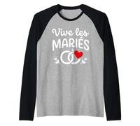 Simple EVJF Belle Tenue Cérémonie Mariage Vive Les mariés Maglia con Maniche Raglan